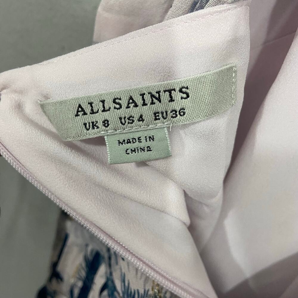 All Saints Dress Pink Blue Caylan Harris Dress Size 4 - Picture 7 of 11